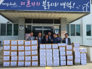대구 남산교구 이말태 대표 고향 어르신 찾아 위문품 전달