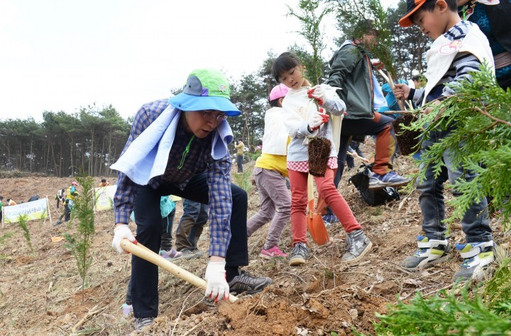 안희정 지사, 임진왜란 의병장 이광윤의 묘 주변 4500그루 식재