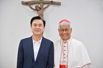 김태흠 충남지사, 유흥식 추기경 집전 미사 참석
