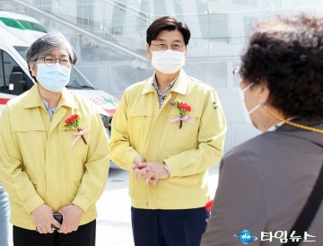 이춘희 세종시장·정은경 질병관리청장, 코로나19 예방접종 안전까지 현장서 챙긴다!