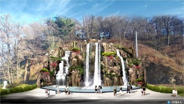 예천군, 쾌적한 도시환경 조성 위해 남산폭포 설치