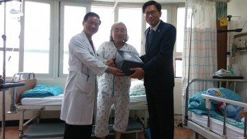 충북남부보훈지청장, 위탁병원(효성병원)에 입원하고 계신 국가유공자 위문