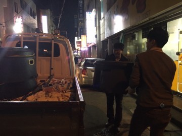 서원구, 에어라이트 및 도로 적치물 야간단속 실시