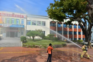 남해군, 화재대비 합동 소방훈련 실시