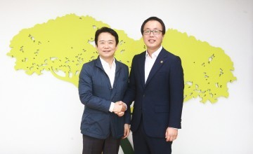 정기열의장,도지사,교육감만나 현안논의