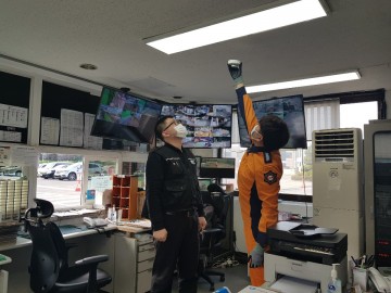 세종소방본부, 마스크 물류시설에 소화기·단독형 감지기 지원