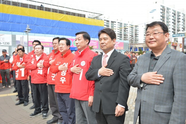 새누리당 대전지역 국회의원 후보, 서대전역서 합동유세로 공식 선거운동 스타트!