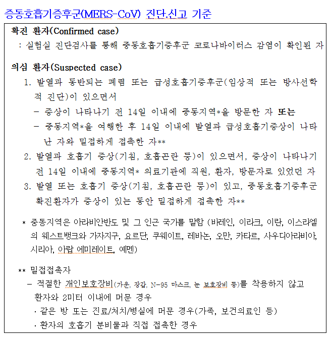 경북도, 중동호흡기증후군 메르스 예방에 총력
