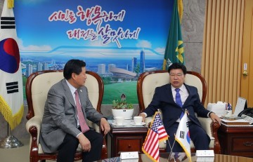 권선택 대전시장, 미국 몽고메리카운티 한국통상부 대표 면담