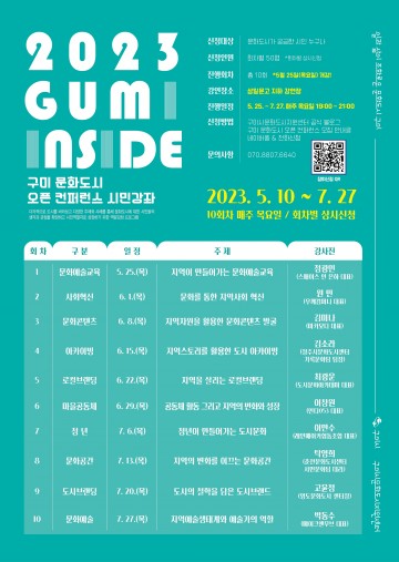 구미시 문화도시지원센터, 시민 강좌(구미 인사이드) 진행 