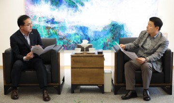박희조 동구청장, 윤석대 한국수자원공사 사장 만나 대청호 활성화 논의