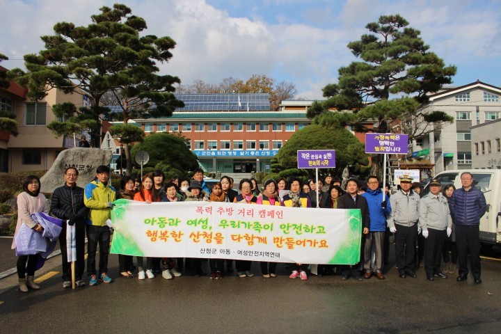 산청군, 폭력 추방 합동 캠페인 실시