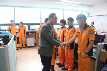 장세용 구미시장, 추석 연휴 맞아 구미소방서 격려 방문
