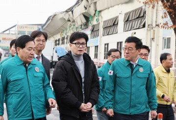 한동훈 폭설 피해현장 방문 "野 재해대책 예비비 삭감 행패"…