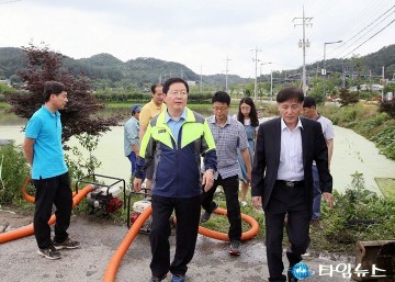 장종태 서구청장, 기성동 수해지역 현장방문