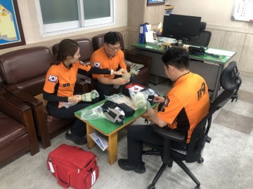 광양소방서 중마119안전센터, 폭염대비 선재적 태응태세 확립