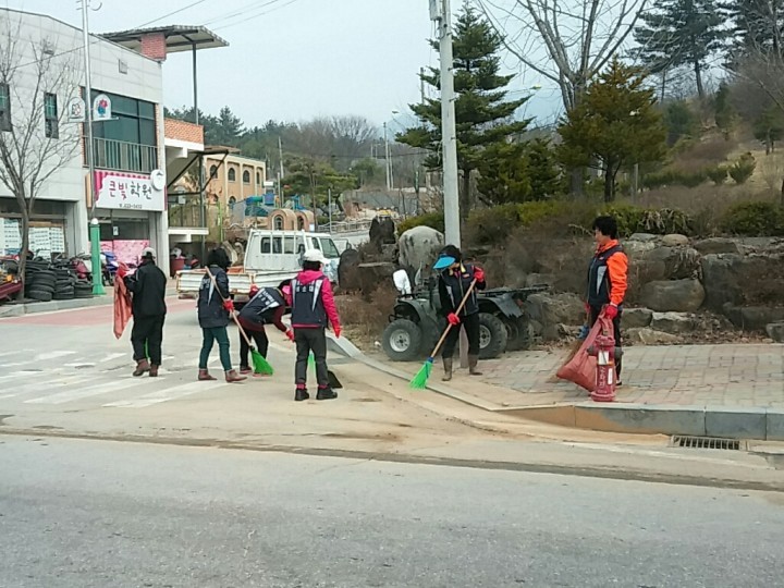 서석면 의용소방대, 새봄맞이 시가지 청소