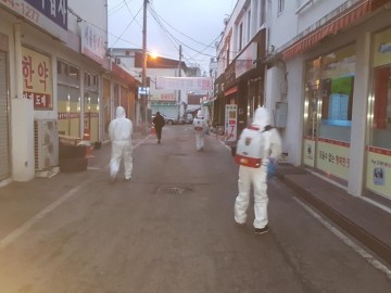설명절 대비 전통시장 특별 방역 실시하는 천안시 동남구