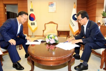 이시종 충북도지사  충북호우피해 관련 지원과 정부예산 반영 건의 