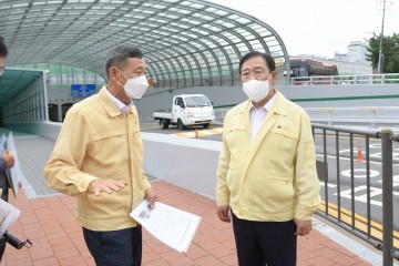 최민호 세종시장, 태풍 힌남노 대비 긴급 현장점검