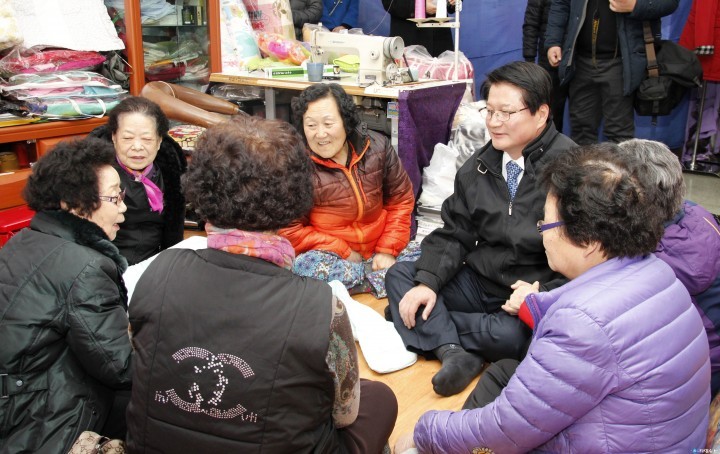 원창묵 원주시장 전통시장 방문, 상인들 "어서와 반가워~!"