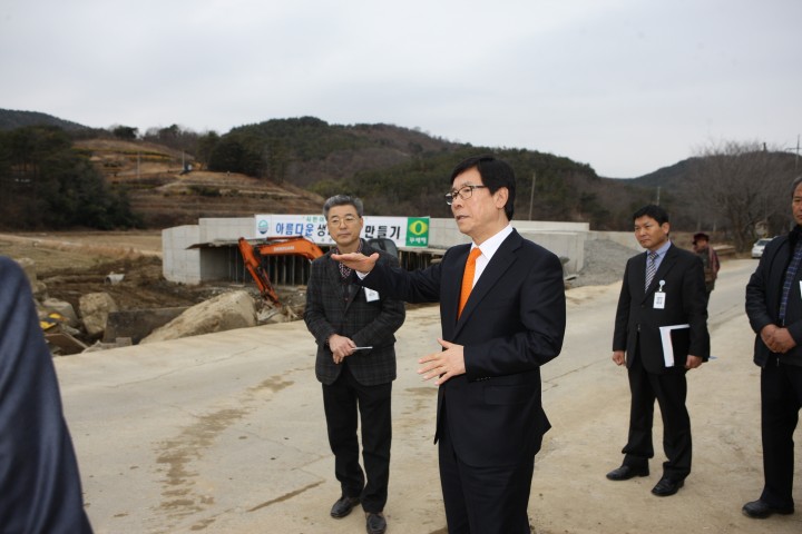 송도근 사천시장 하천정비 사업장 현장 지휘