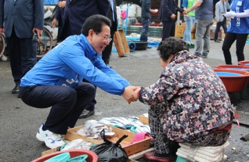 김영록 전남도지사후보 사전투표  독려
