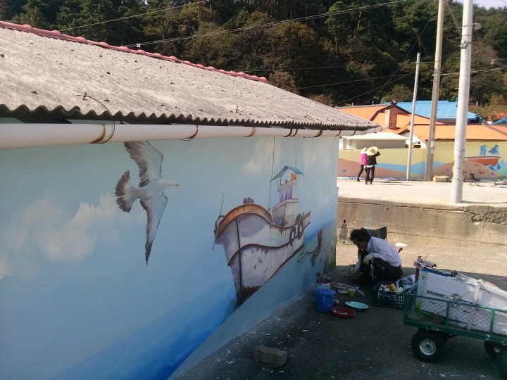 울진군종합자원봉사센터, 재능나눔 통한 벽화 봉사활동