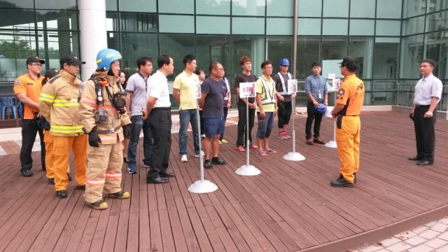 양주시 에코스포츠센터, 공공기관 합동 소방훈련 실시