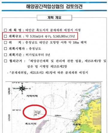 태안군 바다골재 업자 '반투위 해수부 반대의견 문서 회수시 40억 기금 공증까지!’ 전지선 거부..
