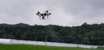 상주 금수면,  병·해충 예방 위한  드론 항공 방제 실시  