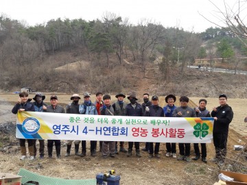 임민섭 영주시4-H연합회 회장은  영농 봉사활동 펼처
