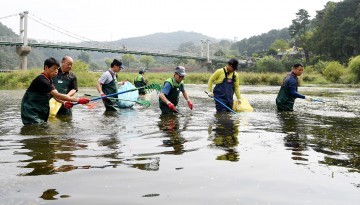 대전 중구, 효문화뿌리축제 준비 하천 정화활동