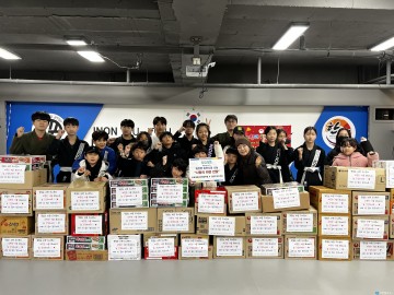 한결해동검도특공무술, 사랑의 라면 30박스 기부