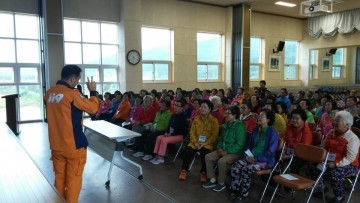 주암댐 실버대학생 대상 화재예방및 산불예방 교육 실시
