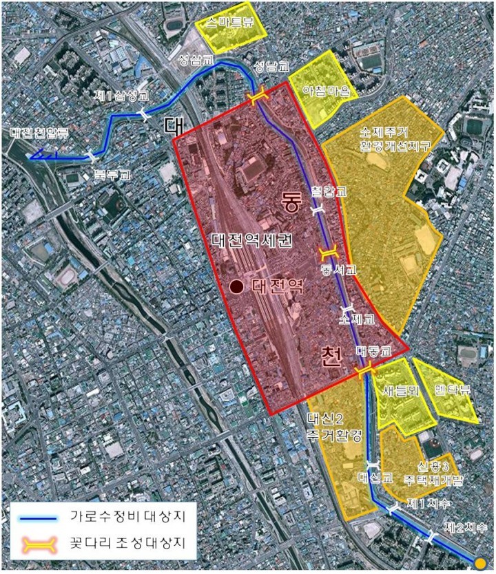 대전 동구, 물과 나무와 사람이 한데 어우러지는 대동천