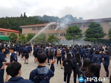 광양소방서 금호119안전센터, 광양제철고등학교 합동소방훈련 실시 