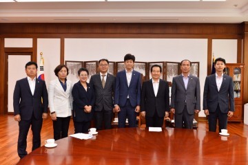 고준일 세종시의회 의장, 정세균 국회의장 전격방문