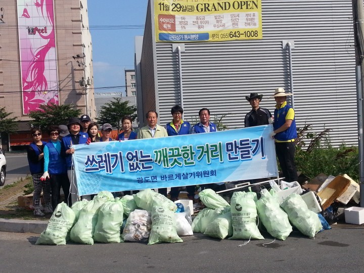 광도면바르게살기위원회 피서철 대비 환경정화 활동