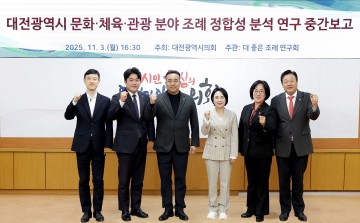 대전시의회, 문화·체육·관광 조례 정비 착수…부서 협업 강화 필요