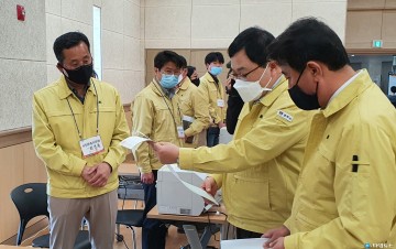 주낙영 경주시장, 총선 사전투표 준비상황 현장 점검