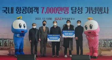 국내선 항공 여객 연간 7천만 명 돌파