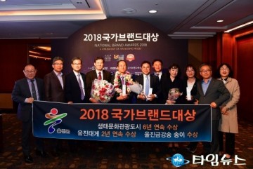 울진군 국가 브랜드 3개 부문 대상 수상 쾌거