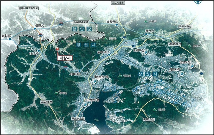 창원시, 내서읍 평성리 개발행위허가 제한지역 지정