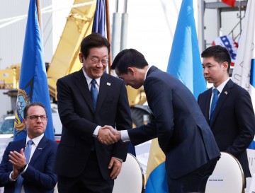 한화 필리조선소 안보선 명명식…李대통령 "마스가 기적 현실로"