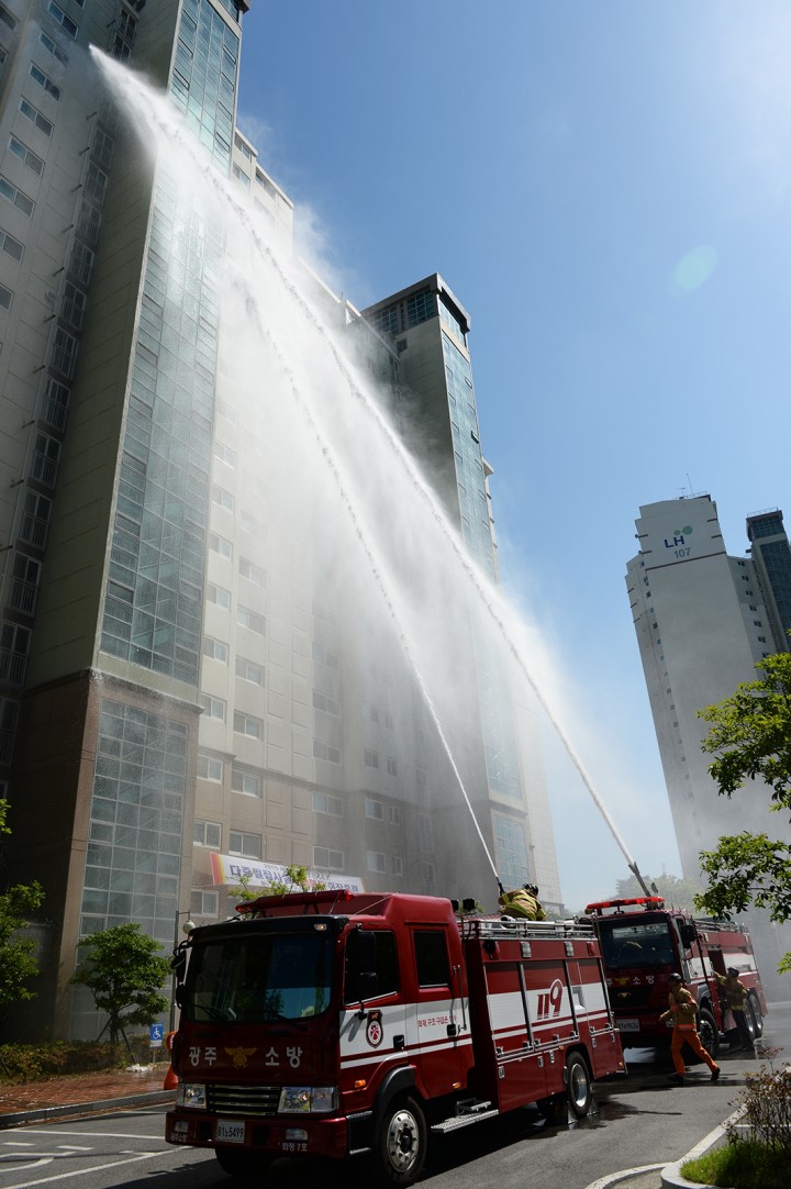 서구, 양3동 휴먼시아아파트 화재진화 훈련 실시