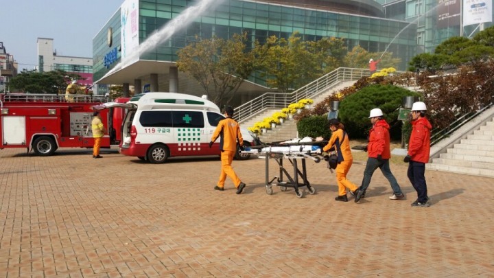 시설관리공단, 포항시청사 합동소방훈련 실시 