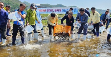 영양군, ‘잉어류·동자개’ 어린고기 1만 5천마리 방류