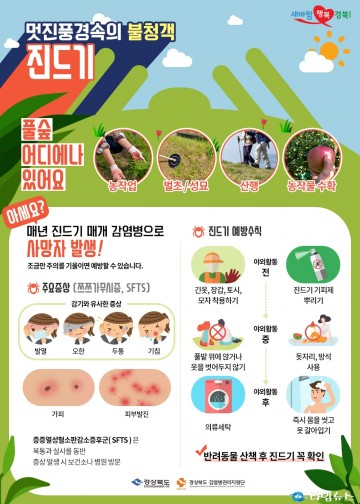 올해 첫 중증열성혈소판감소증후군(SFTS) 사망자 발생한 경북도