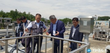 김학동 예천군수, 예천공공하수처리장 방문 태풍, 자연재난대비 점검